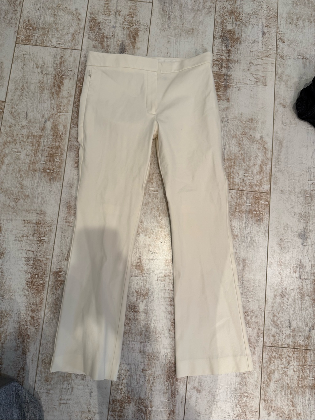 Theory Cream Boot-Cut Pants